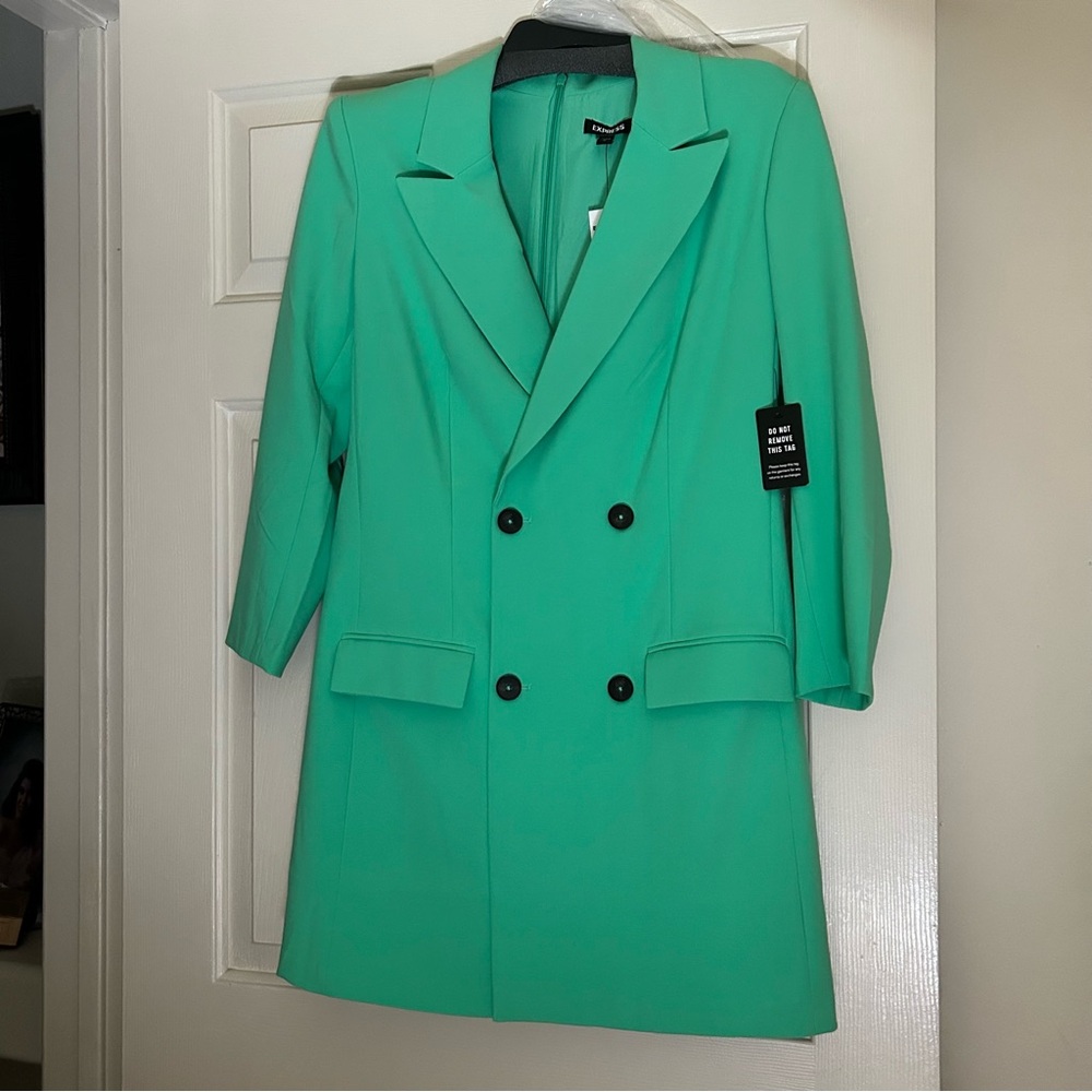 Express Mint Green Blazer Dress